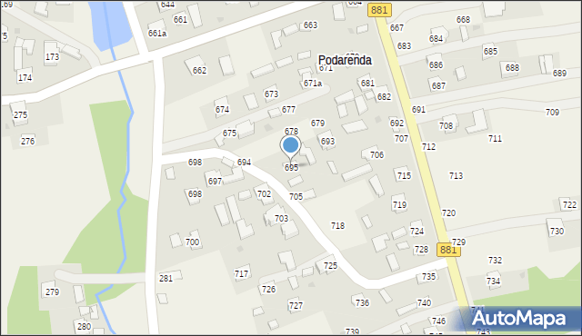 Medynia Głogowska, Medynia Głogowska, 695, mapa Medynia Głogowska