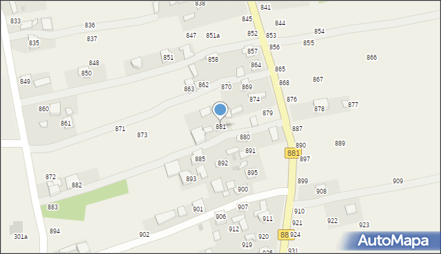 Medynia Głogowska, Medynia Głogowska, 881, mapa Medynia Głogowska