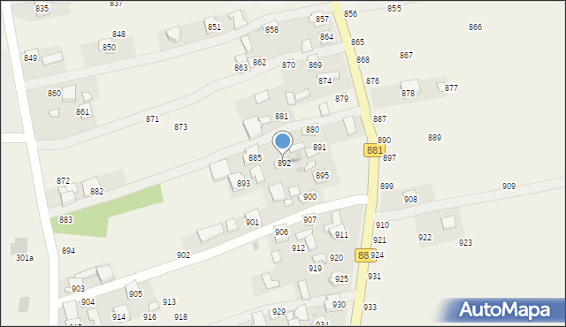 Medynia Głogowska, Medynia Głogowska, 892, mapa Medynia Głogowska