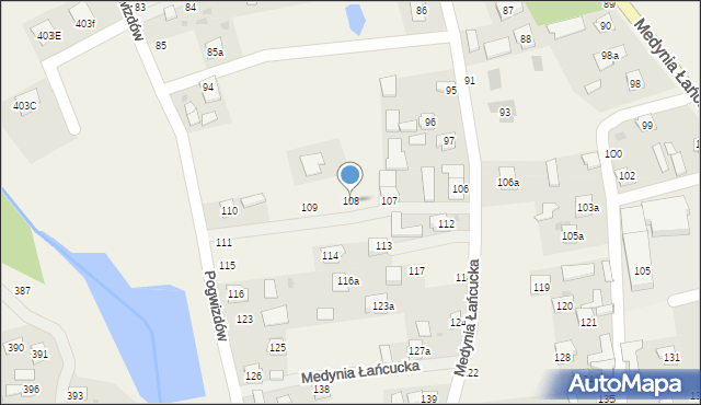 Medynia Łańcucka, Medynia Łańcucka, 108, mapa Medynia Łańcucka