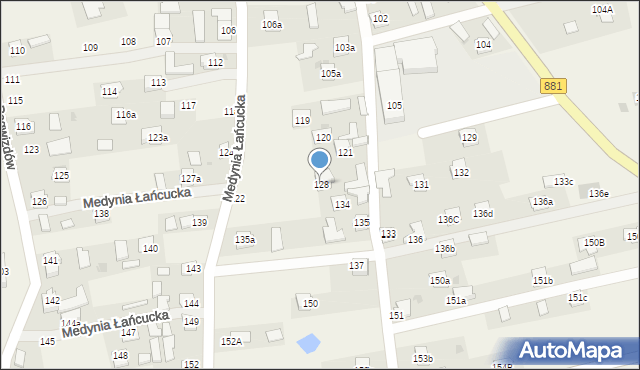 Medynia Łańcucka, Medynia Łańcucka, 128, mapa Medynia Łańcucka