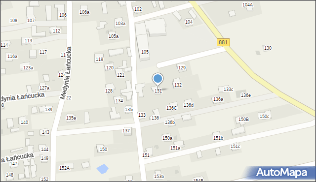 Medynia Łańcucka, Medynia Łańcucka, 131, mapa Medynia Łańcucka