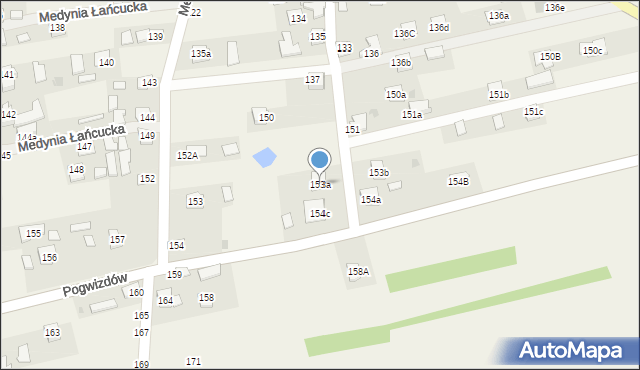 Medynia Łańcucka, Medynia Łańcucka, 153a, mapa Medynia Łańcucka