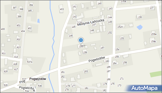 Medynia Łańcucka, Medynia Łańcucka, 155, mapa Medynia Łańcucka