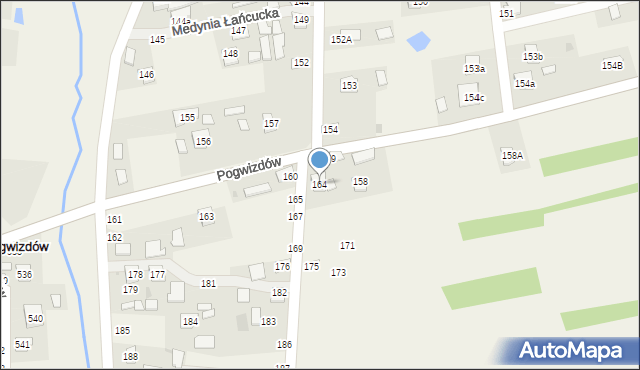 Medynia Łańcucka, Medynia Łańcucka, 164, mapa Medynia Łańcucka