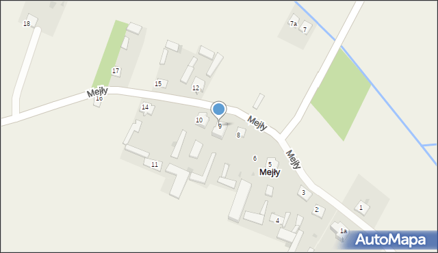 Mejły, Mejły, 9, mapa Mejły