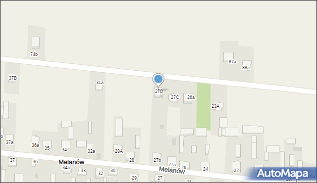 Melanów, Melanów, 27D, mapa Melanów