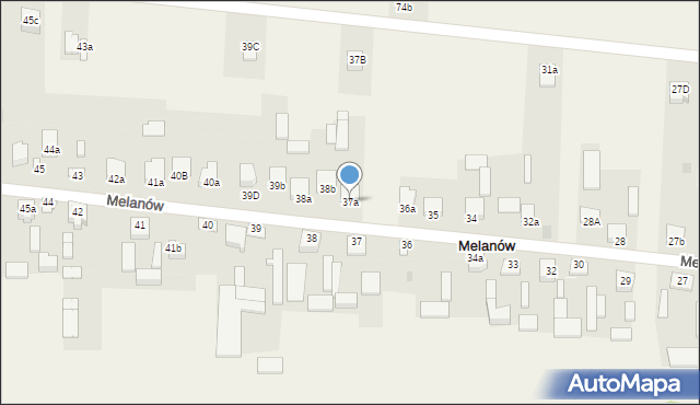 Melanów, Melanów, 37a, mapa Melanów