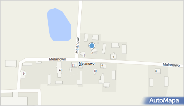 Melanowo, Melanowo, 2, mapa Melanowo