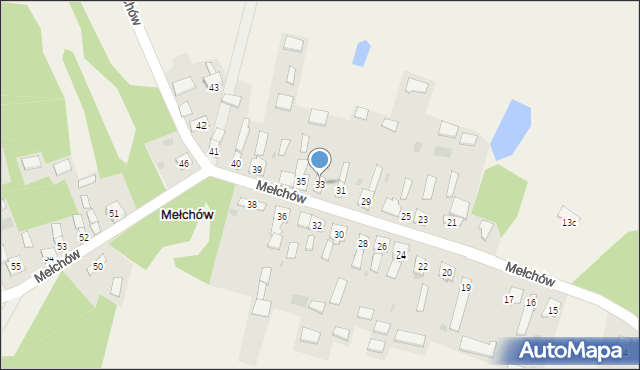 Mełchów, Mełchów, 33, mapa Mełchów