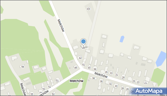 Mełchów, Mełchów, 43, mapa Mełchów