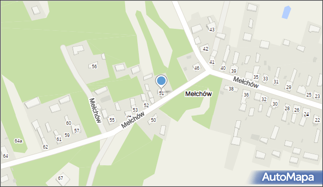 Mełchów, Mełchów, 51, mapa Mełchów