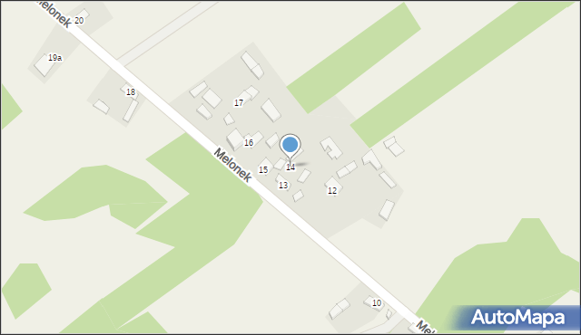 Melonek, Melonek, 14, mapa Melonek