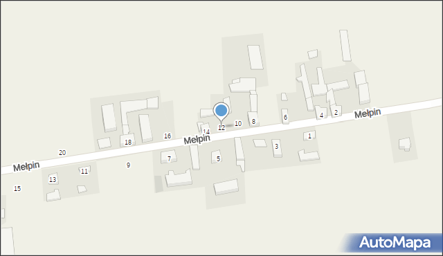 Mełpin, Mełpin, 12, mapa Mełpin
