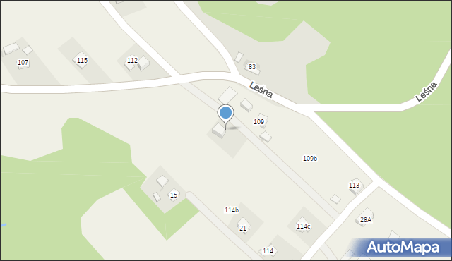 Meszna Opacka, Meszna Opacka, 109c, mapa Meszna Opacka