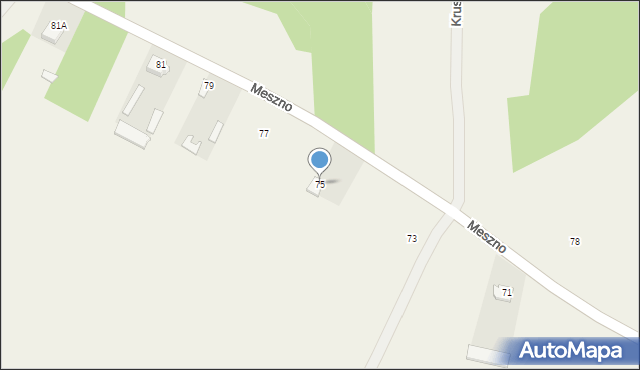 Meszno, Meszno, 75, mapa Meszno