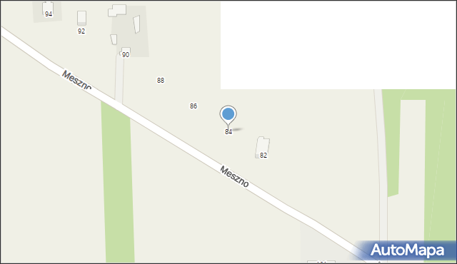 Meszno, Meszno, 84, mapa Meszno