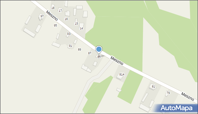 Meszno, Meszno, 85, mapa Meszno