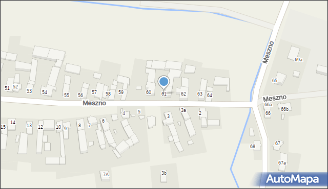 Meszno, Meszno, 61, mapa Meszno