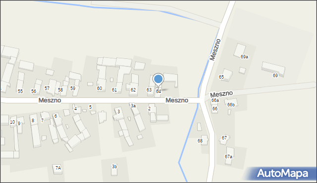 Meszno, Meszno, 64, mapa Meszno