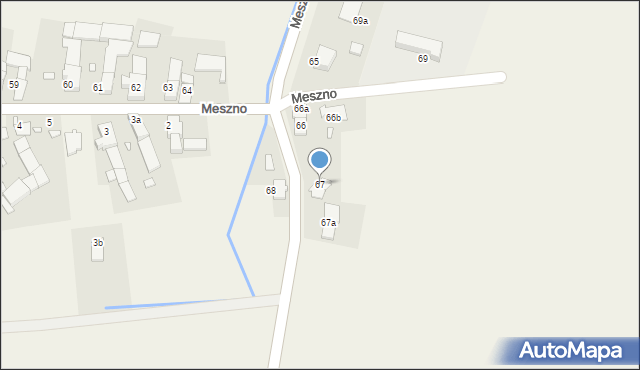 Meszno, Meszno, 67, mapa Meszno