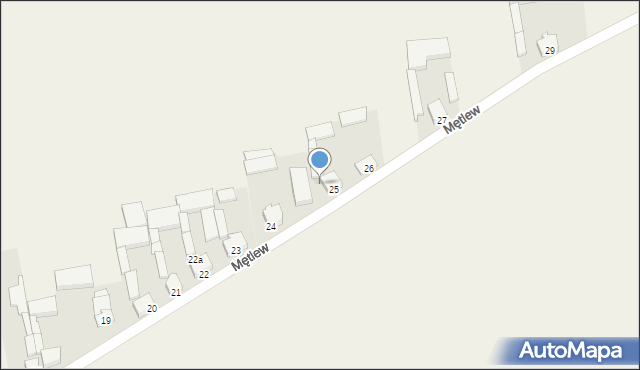 Mętlew, Mętlew, 25a, mapa Mętlew