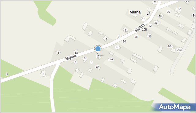 Mętna, Mętna, 12, mapa Mętna