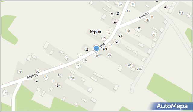 Mętna, Mętna, 18, mapa Mętna