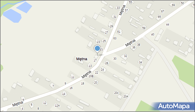 Mętna, Mętna, 19, mapa Mętna