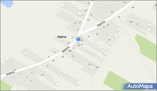 Mętna, Mętna, 24, mapa Mętna