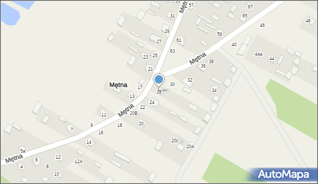 Mętna, Mętna, 28, mapa Mętna