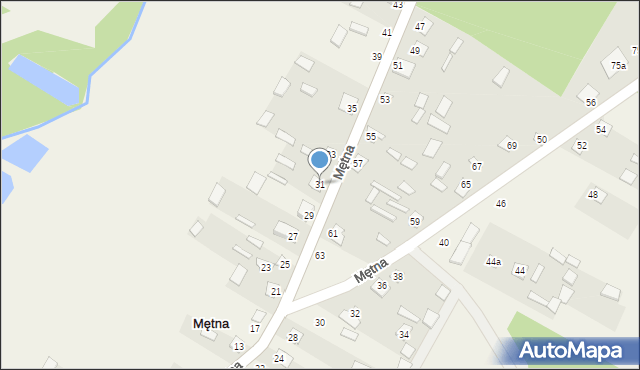 Mętna, Mętna, 31, mapa Mętna