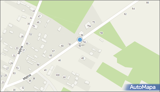 Mętna, Mętna, 52, mapa Mętna