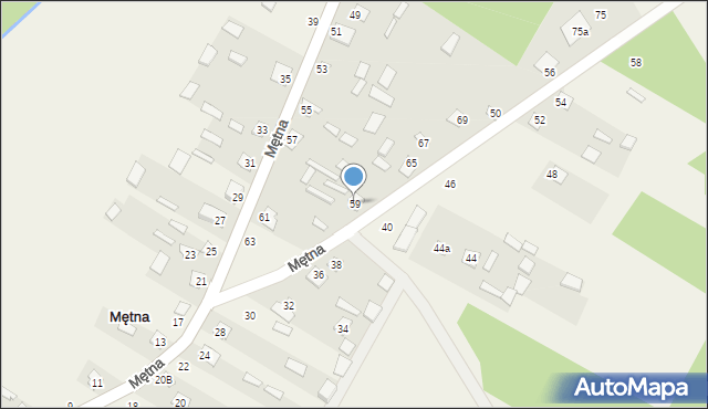 Mętna, Mętna, 59, mapa Mętna