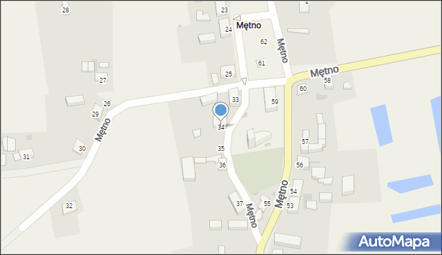 Mętno, Mętno, 34, mapa Mętno
