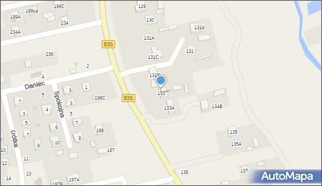 Mętów, Mętów, 133, mapa Mętów