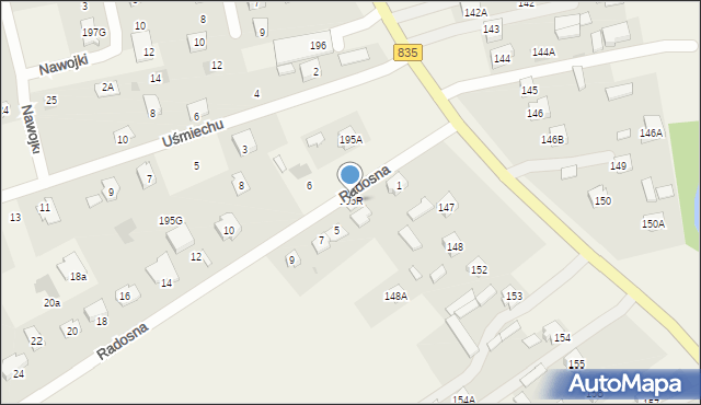 Mętów, Mętów, 195R, mapa Mętów