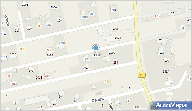 Mętów, Mętów, 199ca, mapa Mętów