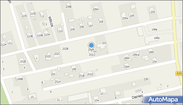 Mętów, Mętów, 202A, mapa Mętów