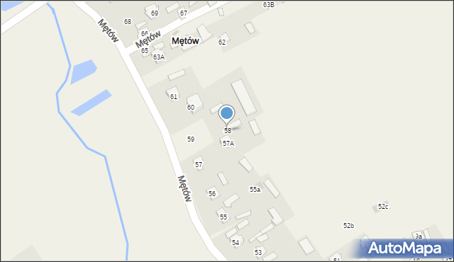 Mętów, Mętów, 58, mapa Mętów