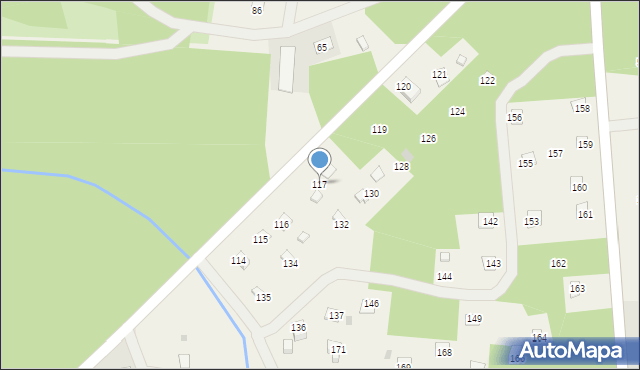 Mężenin, Mężenin, 117, mapa Mężenin