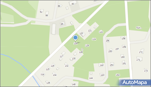 Mężenin, Mężenin, 119, mapa Mężenin