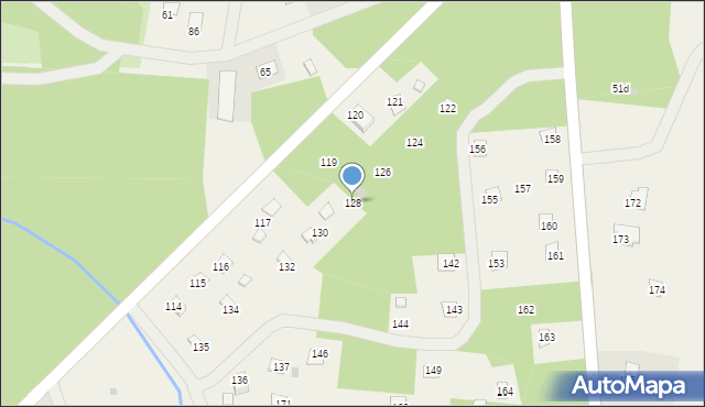 Mężenin, Mężenin, 128, mapa Mężenin