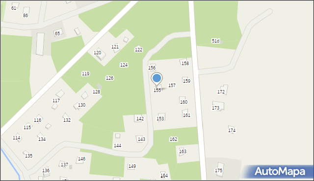 Mężenin, Mężenin, 155, mapa Mężenin