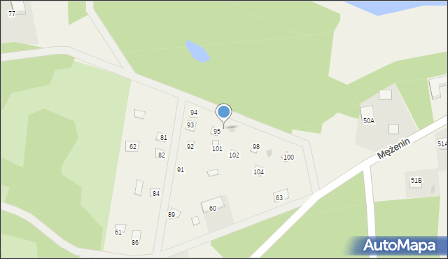 Mężenin, Mężenin, 96, mapa Mężenin