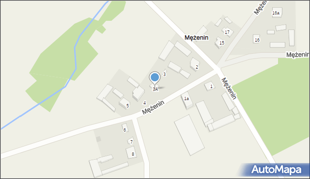 Mężenin, Mężenin, 3A, mapa Mężenin