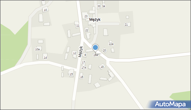 Mężyk, Mężyk, 19a, mapa Mężyk