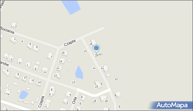 Mikołajki, Mewia, 14, mapa Mikołajki