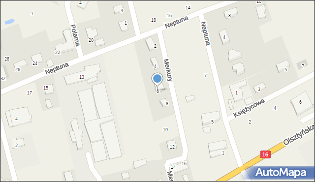 Nowa Wieś, Merkury, 6, mapa Nowa Wieś