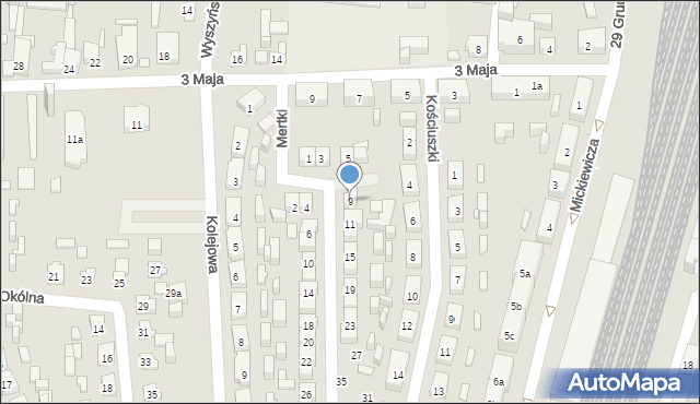 Nowe Skalmierzyce, Mertki Jana, 9, mapa Nowe Skalmierzyce
